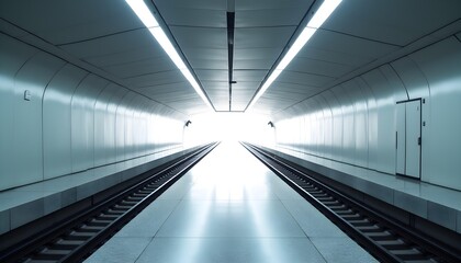 Obraz premium Urban Anticipation - Empty Tracks Await