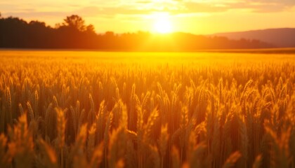 Golden Harvest Blessings at Sunset