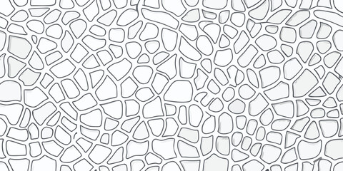 Obraz premium Abstract organic pattern of irregular shapes and lines creating a textured background in monochrome tones