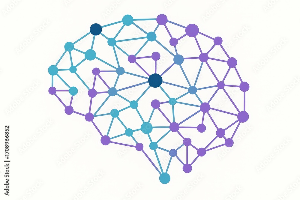 Aufkleber networked intelligence symbolizing complex neural connections and the evolving landscape of cognitiv