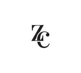 Elegant Serif Monogram Logo with Overlapping Initial Letters – Vintage and Modern Branding Design zc