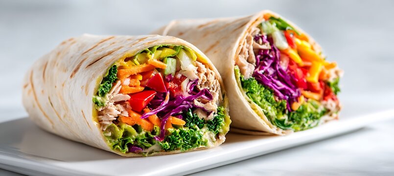 Tuna salad wraps recipe healthy lunch ideas easy wrap sandwiches with fresh vegetables quick meal preparation - Powered by Adobe