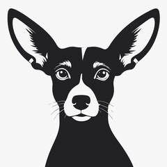 Minimalist Chihuahua Dog Vector Illustration