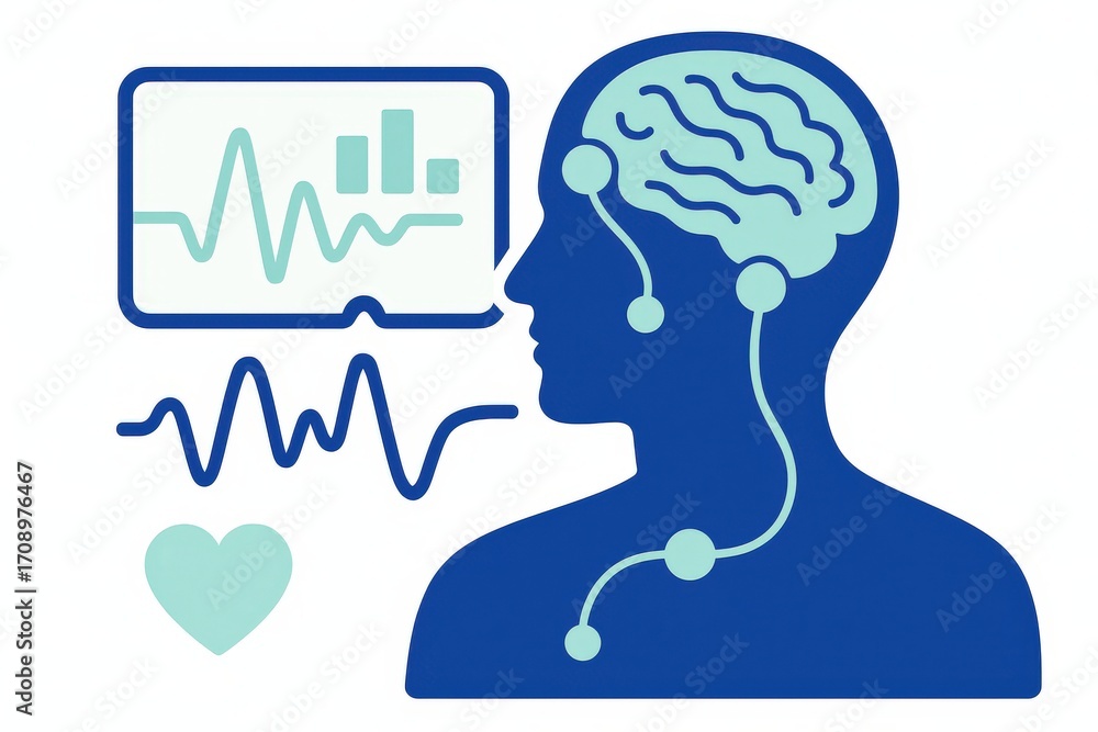 Poster visual representation of human cognitive processes integrating data analytics and emotional intellig