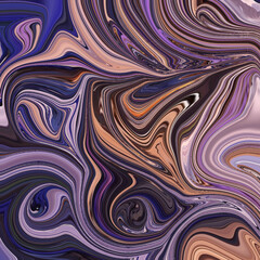 Abstract swirl art with flowing purple, beige, and dark tones, creating a mesmerizing marble effect. Perfect for modern backgrounds, fashion, or digital design.