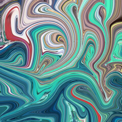 Dynamic turquoise abstract swirl artwork with fluid marble textures, vivid motion, and layered colors, ideal for modern backgrounds and creative visuals.