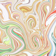 Soft pastel abstract swirl artwork with golden, pink, and mint green tones, creating a dreamy fluid marble background perfect for fashion and design.