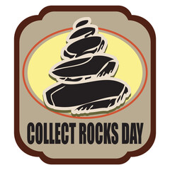 Sticker for Collect Rocks Day