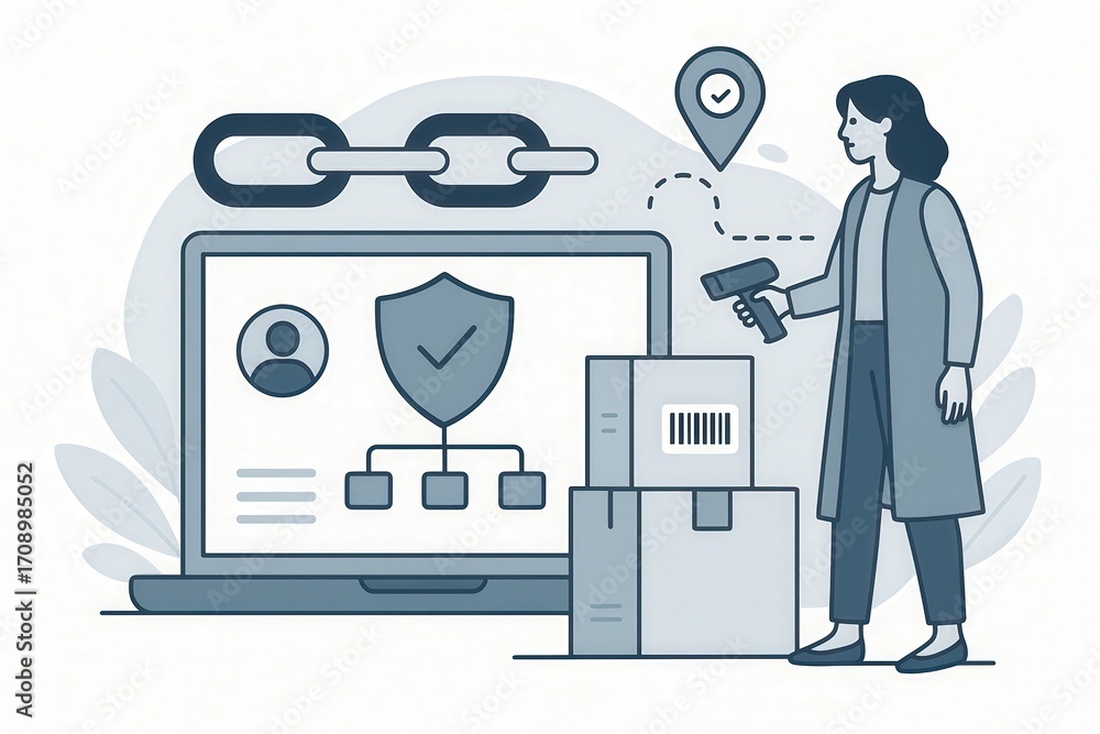 Poster innovative technological monitoring system designed for enhanced logistics efficiency showcasing fem
