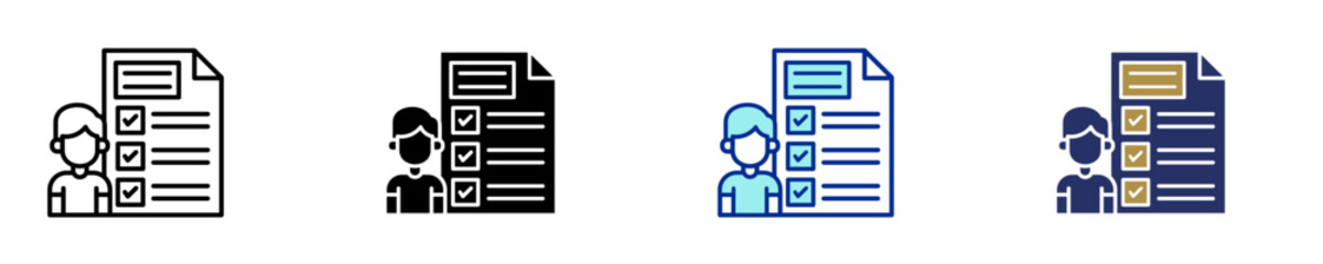 Assignment  Icon Set Multiple Style Collection