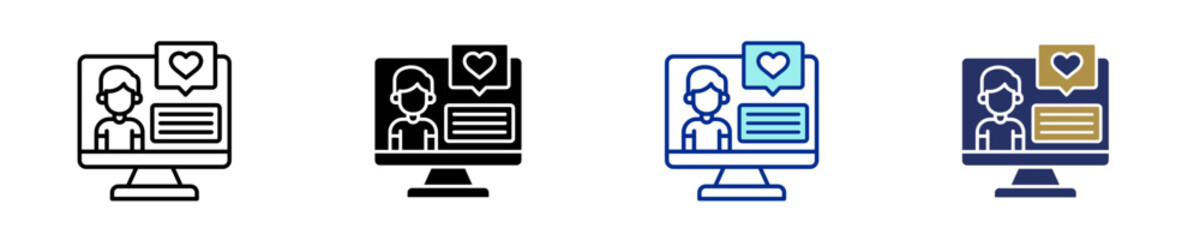 Influencer  Icon Set Multiple Style Collection