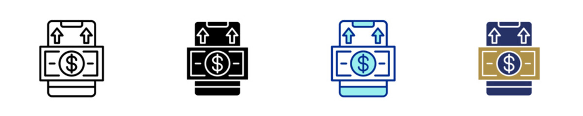 Cash Flow  Icon Set Multiple Style Collection