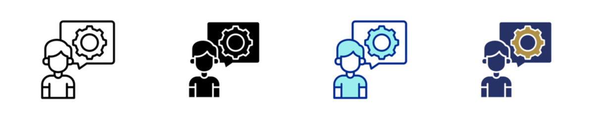 Consultant  Icon Set Multiple Style Collection