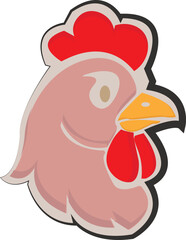 Cute rooster head world animal day