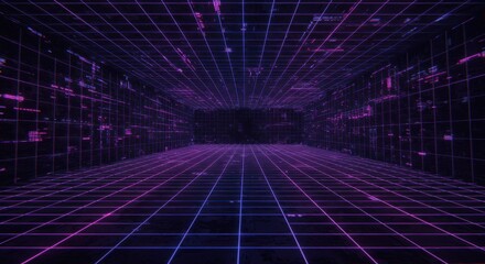 Digital tunnel abstract design