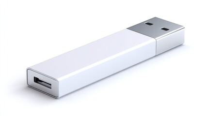 Blank white usb flash drive