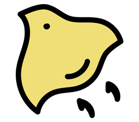 手描きの千鳥のイラスト