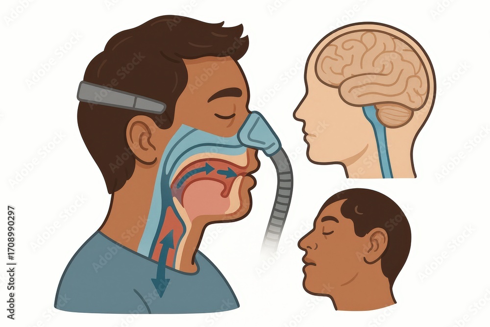 Poster understanding the intricate interplay between human physiology and respiratory technology revealing 
