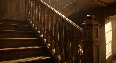 Antique wooden staircase