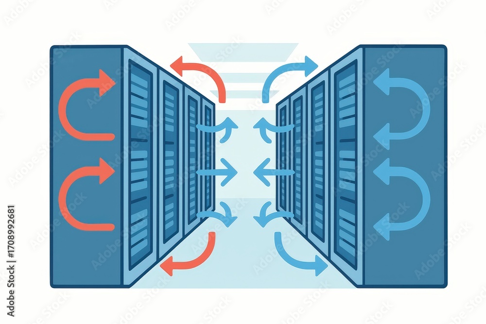 Fototapete innovative data flow diagram demonstrating efficient server interactions with clear pathways for inf