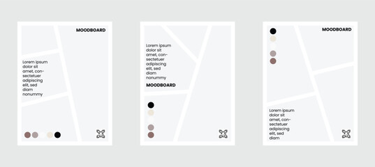 Set of comic frame moodboard layout template for photos collage, poster, or flyer design