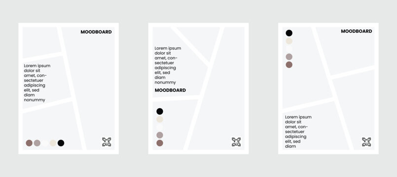Set of comic frame moodboard layout template for photos collage, poster, or flyer design