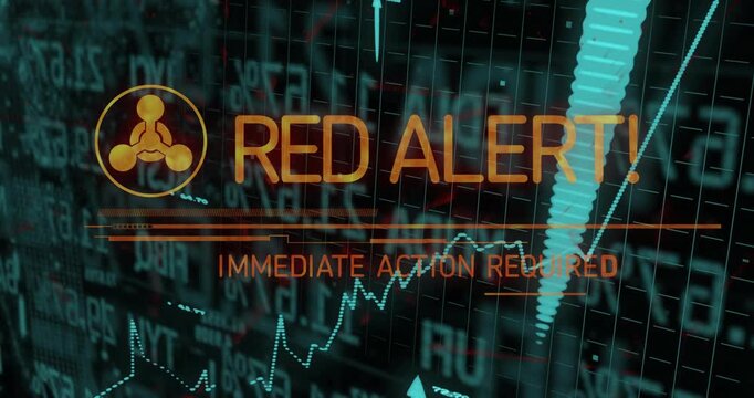 Graph animating, RTJ becoming RED ALERT IMMEDIATE ACTION REQUIRED, arrows rising signaling urgency