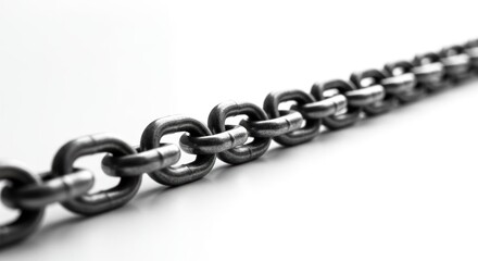 Obraz premium Metal chain links horizontal closeup