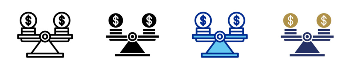 Balance  Icon Set Multiple Style Collection
