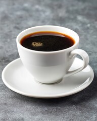 White Coffee Cup On Gray Surface