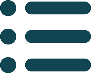 Fototapeta premium Simple Bullet Point List Icon