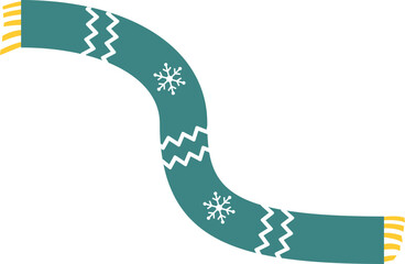 Cute winter scarf illustration
