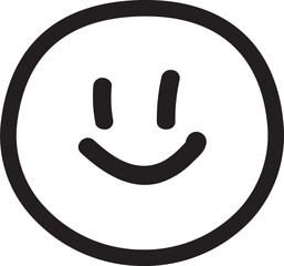 Hand drawn smiley face