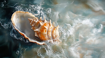 shell, sea, beach, nature, water, ocean, marine, object, spiral, summer, tropical, shellfish, aquatic