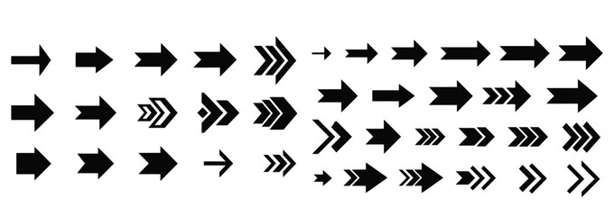 Black vector grass silhouettes and arrow icon set design