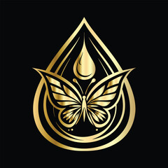 Beauty salon logo design. Elegant beauty salon logo. Butterfly logo.