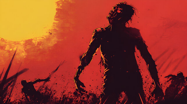 Beautiful illustration for Halloween, horror, and a scary day.