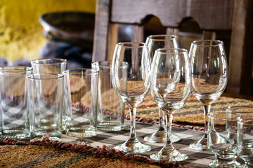 glasses of champagne on table
