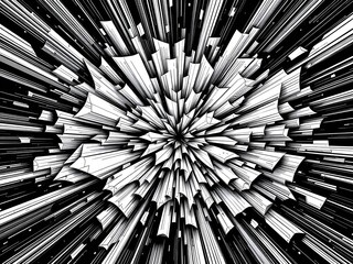 Exploding Abstract Geometric Shapes