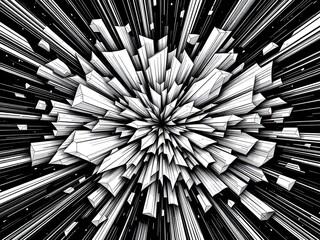 Explosive Burst of Crystalline Structures