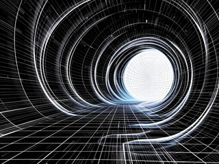 Abstract Geometric Tunnel with Light at the End