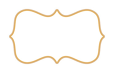 Golden realistic 3d frame. Oriental style Islamic windows, Indian border, ornamental decorative element, morocco shapes. Vector illustration for invitation, greeting card, decorative design