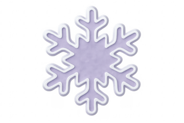 Purple snowflake celebrating winter holidays on transparent background