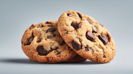 Delicious homemade chocolate chip cookies with a golden brown, soft, and chewy texture