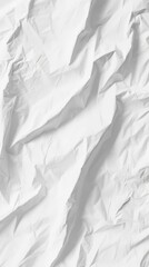 Crumpled White Paper Texture with Subtle Shadows and Depth Effects