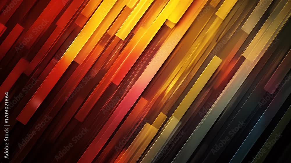 Poster abstract diagonal lines of varying colors