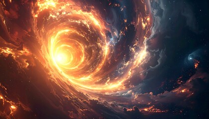 Fiery cosmic vortex