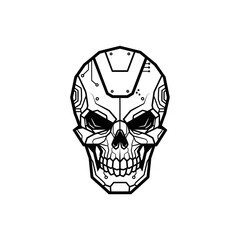 Cybernetic Skull: Futuristic Robotic Skull Design