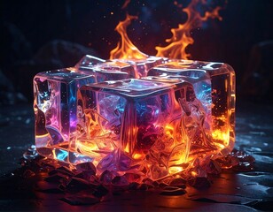 Burning Ice Cubes