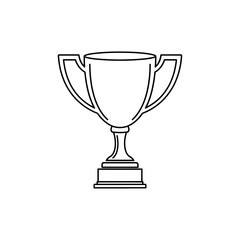 Classic Outline Drawing of a Champion's Trophy Cup
